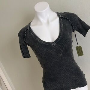 R&R Surplus / Fatiques Women's Black V-Neck Top